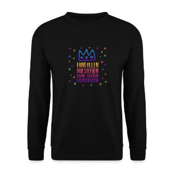 Karnevalskostüm Fasching Karneval - Unisex Pullover - Schwarz - Vorne - Alina (178cm) & Michal (187cm)