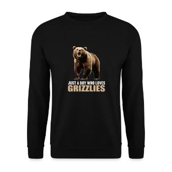 grizzly bears Grizzly bear - Unisex Sweatshirt - black - Front - Alina (178cm) & Michal (187cm)