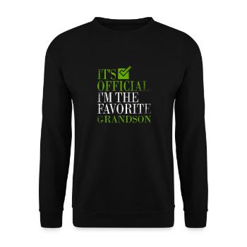 C'est officiel, je suis le petit-fils préféré - Sweat-shirt Unisexe - noir - Devant - Alina (178cm) & Michal (187cm)