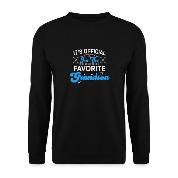 C'est officiel, je suis le petit-fils préféré - Sweat-shirt Unisexe - noir - Devant - Alina (178cm) & Michal (187cm)