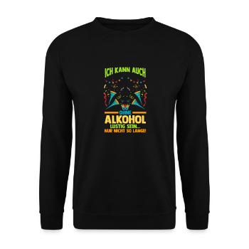 Karnevalskostüm Bier Fasching Karneval - Unisex Pullover - Schwarz - Vorne - Alina (178cm) & Michal (187cm)