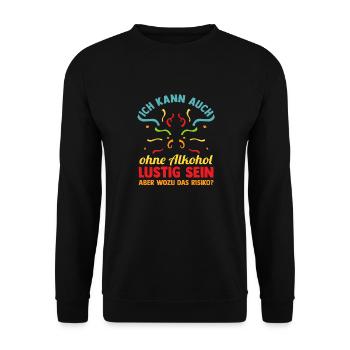 Carnival Costume Beer Carnival Carnival - Unisex Sweatshirt - black - Front - Alina (178cm) & Michal (187cm)