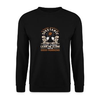 Amateurs de café Substance magique sombre - Sweat-shirt Unisexe - noir - Devant - Alina (178cm) & Michal (187cm)
