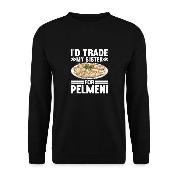 Pelmeni Russian Cuisine - Unisex Sweatshirt - black - Front - Alina (178cm) & Michal (187cm)