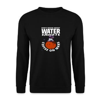 Coffee Lover Mars Discovery Adventure - Unisex Sweatshirt - black - Front - Alina (178cm) & Michal (187cm)