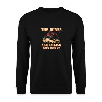Die Dünen Rufen Und Ich Muss Gehen Offroad - Unisex Pullover - Schwarz - Vorne - Alina (178cm) & Michal (187cm)