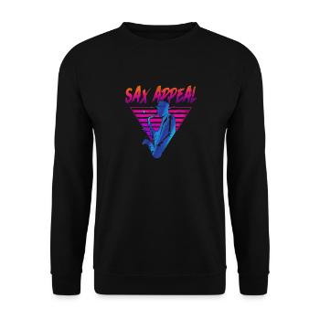 Saxophone Retro Vintage Sax Appeal - Unisex Sweatshirt - black - Front - Alina (178cm) & Michal (187cm)