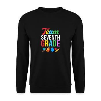 7th Grade - Unisex Sweatshirt - black - Front - Alina (178cm) & Michal (187cm)