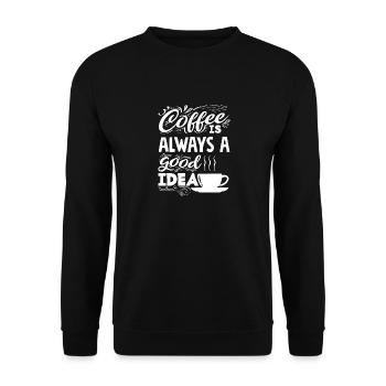 Les amateurs de café sont toujours une bonne idée - Sweat-shirt Unisexe - noir - Devant - Alina (178cm) & Michal (187cm)
