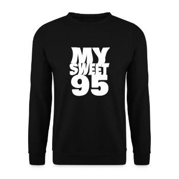 Sweet 95 - Unisex Sweatshirt - black - Front - Alina (178cm) & Michal (187cm)