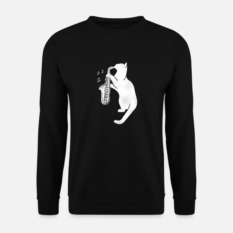 Saxophone Cat - Unisex Sweatshirt - black