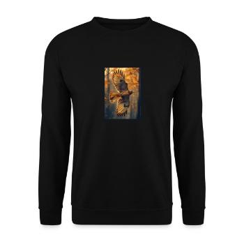 Falcon Falcon - Unisex Sweatshirt - black - Front - Alina (178cm) & Michal (187cm)