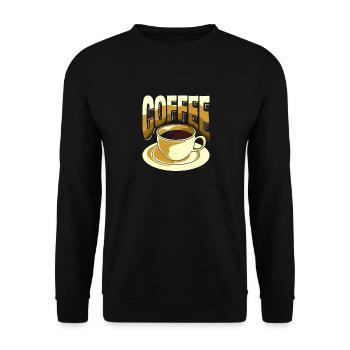 Kaffee Liebhaber Tasse Kaffee Vintage - Unisex Pullover - Schwarz - Vorne - Alina (178cm) & Michal (187cm)
