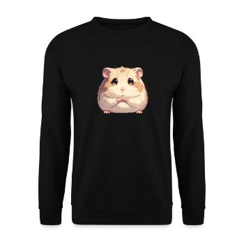 Hamster - Unisex Sweatshirt - black - Front - Alina (178cm) & Michal (187cm)