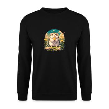 Hamster - Unisex Pullover - Schwarz - Vorne - Alina (178cm) & Michal (187cm)