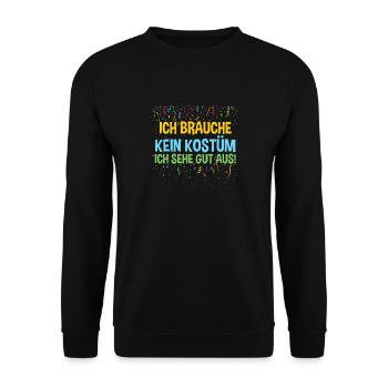 Costume de carnaval Carnaval - Sweat-shirt Unisexe - noir - Devant - Alina (178cm) & Michal (187cm)