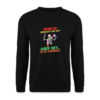 Karnevalskostüm Fasching Karneval - Unisex Pullover - Schwarz - Vorne - Alina (178cm) & Michal (187cm)