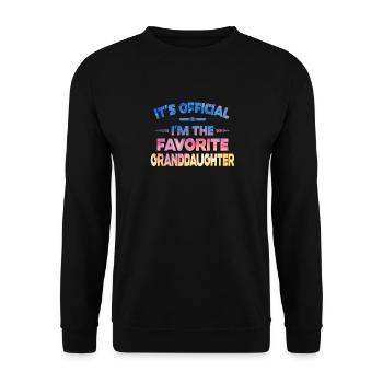 Je suis la petite-fille préférée - Sweat-shirt Unisexe - noir - Devant - Alina (178cm) & Michal (187cm)