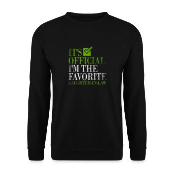 Je suis la belle-fille préférée - Sweat-shirt Unisexe - noir - Devant - Alina (178cm) & Michal (187cm)