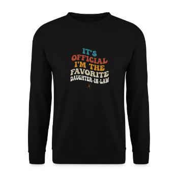 Je suis la belle-fille préférée - Sweat-shirt Unisexe - noir - Devant - Alina (178cm) & Michal (187cm)