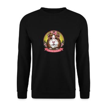 Guinea Pig MOM - Unisex Pullover - Schwarz - Vorne - Alina (178cm) & Michal (187cm)