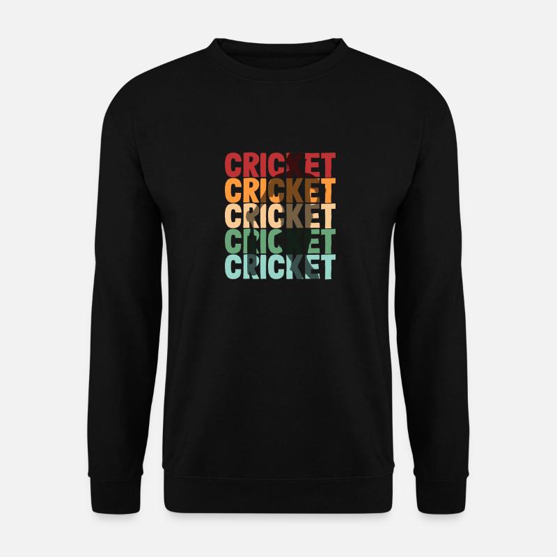 Cricket Player Retro Design - Unisex Sweatshirt - black