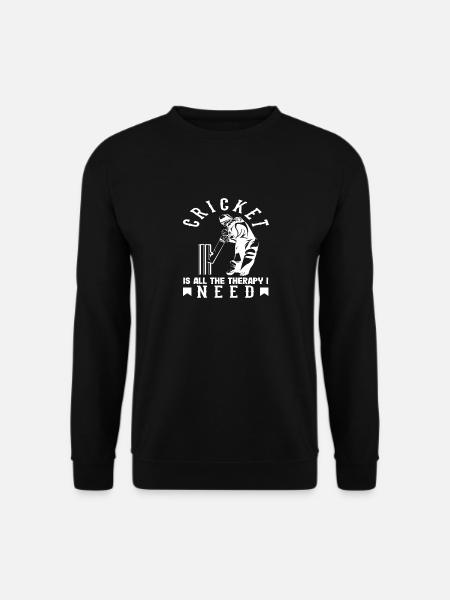 Cricketer Therapy I Need - Unisex Sweatshirt - black