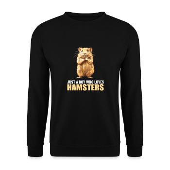 Hamster - Unisex Sweatshirt - black - Front - Alina (178cm) & Michal (187cm)