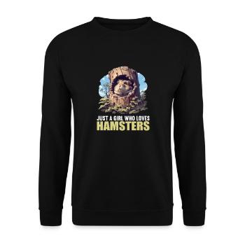 Hamster - Unisex Sweatshirt - black - Front - Alina (178cm) & Michal (187cm)