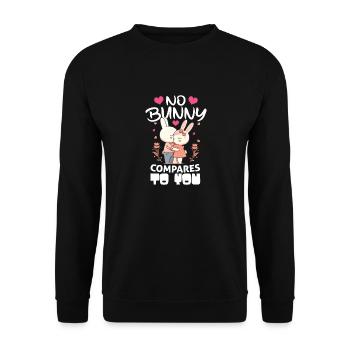 No Bunny - Unisex Pullover - Schwarz - Vorne - Alina (178cm) & Michal (187cm)