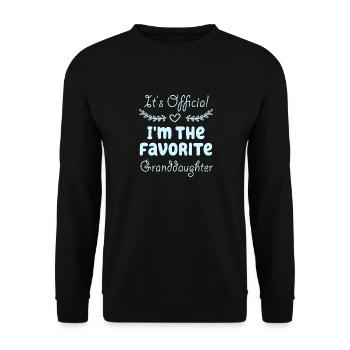 Je suis la petite-fille préférée - Sweat-shirt Unisexe - noir - Devant - Alina (178cm) & Michal (187cm)