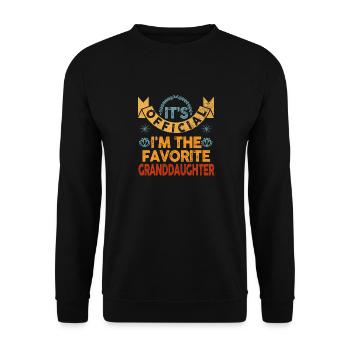 Je suis la petite-fille préférée - Sweat-shirt Unisexe - noir - Devant - Alina (178cm) & Michal (187cm)