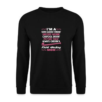 Field Hockey Player Mom Pride - Unisex Sweatshirt - black - Front - Alina (178cm) & Michal (187cm)