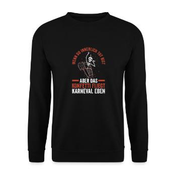 Carnival Costume Carnival - Unisex Sweatshirt - black - Front - Alina (178cm) & Michal (187cm)