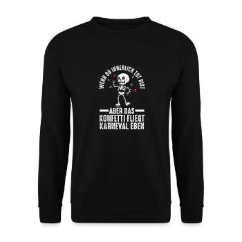 Carnival Costume Carnival - Unisex Sweatshirt - black - Front - Alina (178cm) & Michal (187cm)