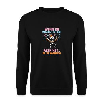Costume de carnaval Carnaval - Sweat-shirt Unisexe - noir - Devant - Alina (178cm) & Michal (187cm)