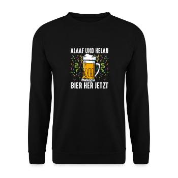 Costume de carnaval Boire de la bière Carnaval Carnaval - Sweat-shirt Unisexe - noir - Devant - Alina (178cm) & Michal (187cm)