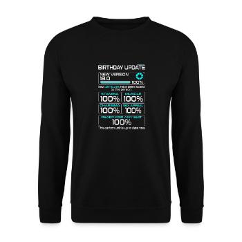 18 Geburtstag Lustiges Geburtstags Outfit Geschenk - Unisex Pullover - Schwarz - Vorne - Alina (178cm) & Michal (187cm)