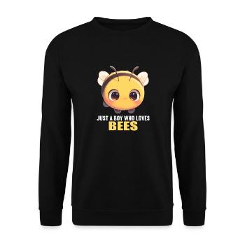 Bees Bee - Unisex Sweatshirt - black - Front - Alina (178cm) & Michal (187cm)
