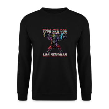 Todo Sea Por Las Señoras 2 - Unisex Pullover - Schwarz - Vorne - Alina (178cm) & Michal (187cm)
