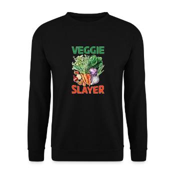 Veggie Slayer - Unisex Pullover - Schwarz - Vorne - Alina (178cm) & Michal (187cm)