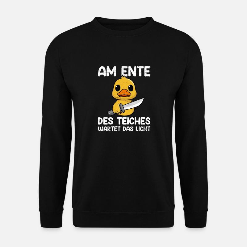 Karneval Party AM ENTE DES TEICHS WARTET LICHT - Unisex Pullover - Schwarz
