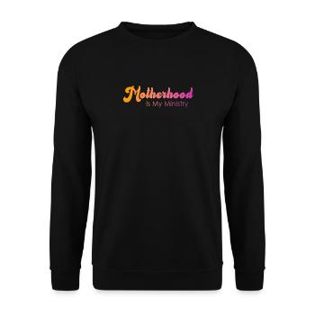 Motherhood Is My Ministry - Unisex Sweatshirt - black - Front - Alina (178cm) & Michal (187cm)