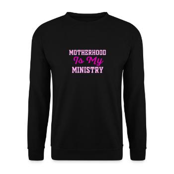 Motherhood Is My Ministry - Unisex Sweatshirt - black - Front - Alina (178cm) & Michal (187cm)