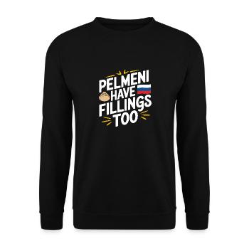 Pelmeni Russian Cuisine - Unisex Sweatshirt - black - Front - Alina (178cm) & Michal (187cm)