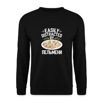 Pelmeni Cuisine russe - Sweat-shirt Unisexe - noir - Devant - Alina (178cm) & Michal (187cm)