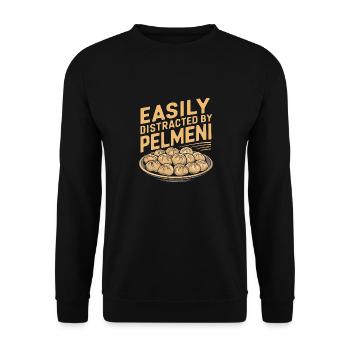 Pelmeni Cuisine russe - Sweat-shirt Unisexe - noir - Devant - Alina (178cm) & Michal (187cm)
