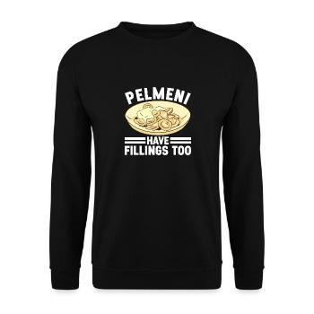 Pelmeni Russian Cuisine - Unisex Sweatshirt - black - Front - Alina (178cm) & Michal (187cm)