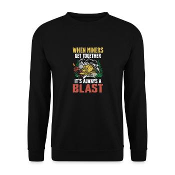 When Miners Get Together - Unisex Pullover - Schwarz - Vorne - Alina (178cm) & Michal (187cm)
