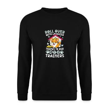 Thanks To Our Dog Trainers für einen Hundetrainer - Unisex Pullover - Schwarz - Vorne - Alina (178cm) & Michal (187cm)
